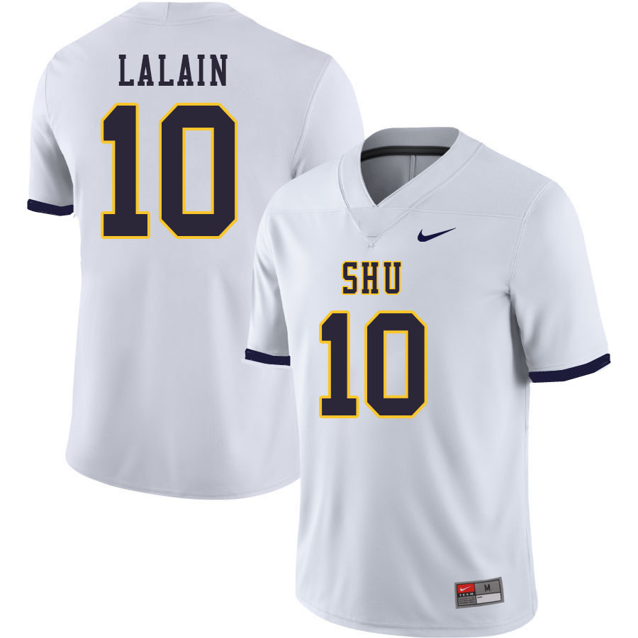 Men-Youth #10 Robert Lalain Siena Heights Saints 2023 College Football Jerseys Stitched Sale-White